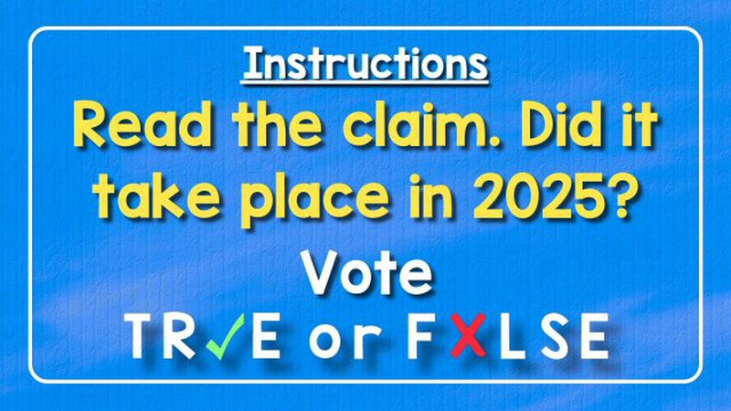 True or False 2025 - Celebrities and Unique People